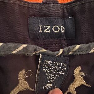 Izod Black Polo with Embroidered Figures